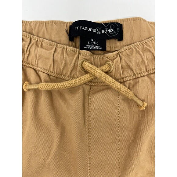 Treasure & Bond Boys Shorts XL 14/16 Drawstring NWT Tan Doe - Picture 4 of 5